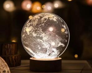 激光雕刻亞克力夜燈，裝點(diǎn)你的夢鄉(xiāng)